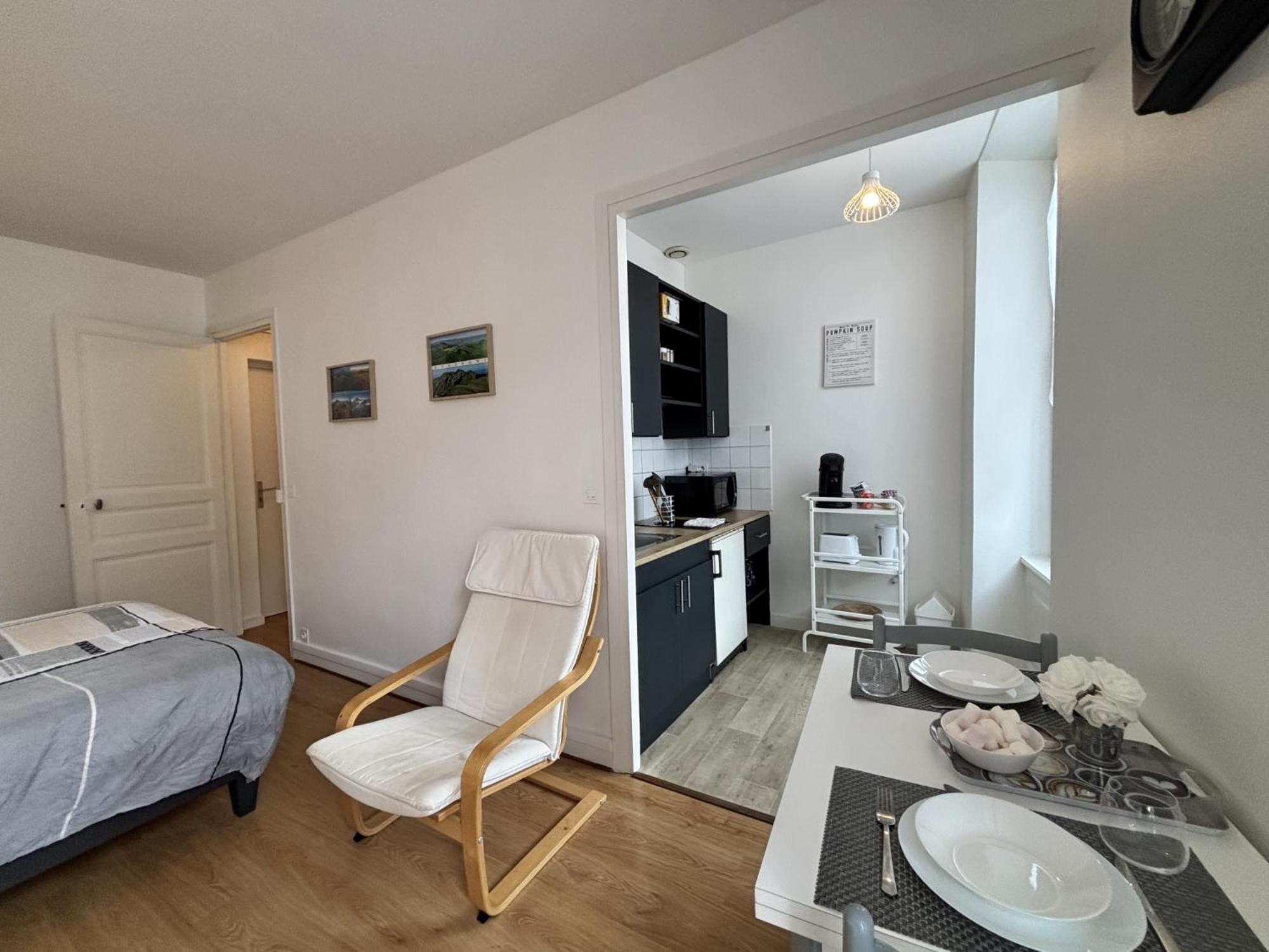 Le Sancy - Studio - 1 Lit - 2 Pers - Clim Châtel-Guyon Dış mekan fotoğraf