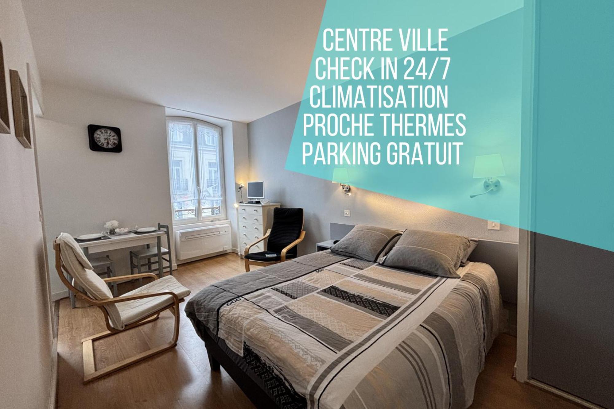 Le Sancy - Studio - 1 Lit - 2 Pers - Clim Châtel-Guyon Dış mekan fotoğraf